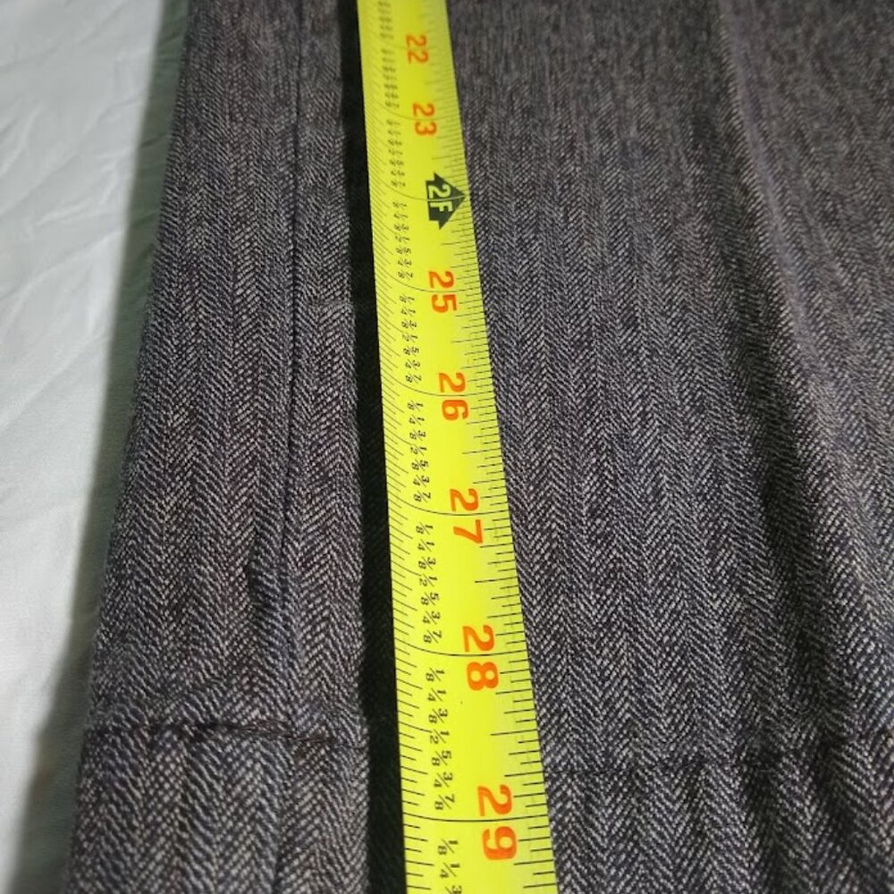Vintage Lee size 10   brown herringbone-tweed   pant/slacks/trousers - Picture 11 of 16